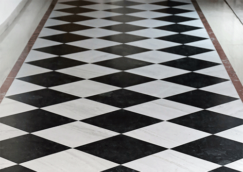 First Cut Floor Tile Fitters Solihull | Black and White Hallway Tilers